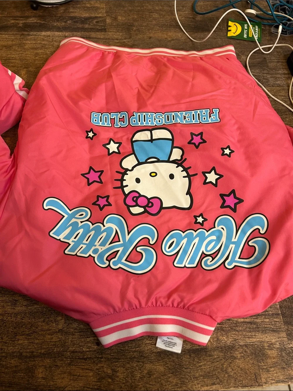 Hello Kitty Pink Star Logo Girls' Puffer Jacket